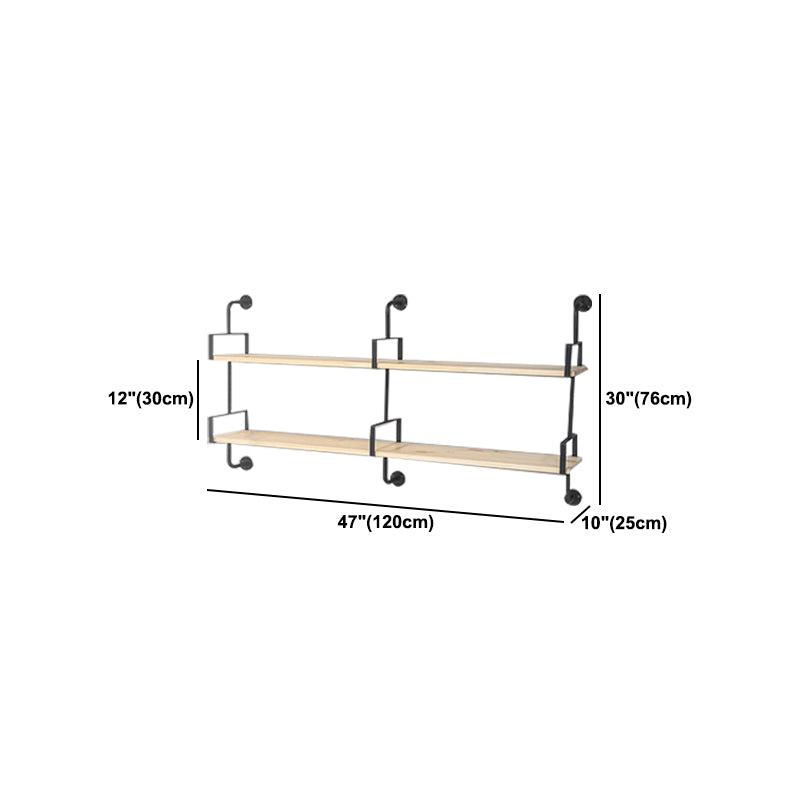 9.84"W Bookshelf Industrial Style Wall Mounted Bookcase for Home Study Room