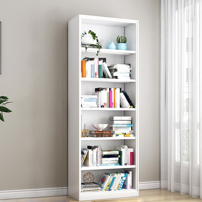 White and Black Modern Bookshelf Closed Back Wood Bookcase for Home
