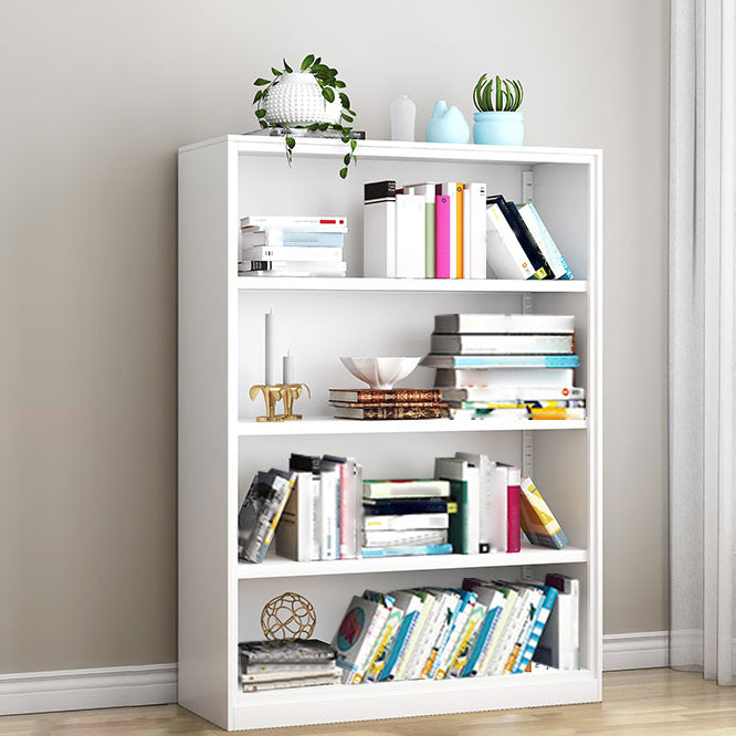 White and Black Modern Bookshelf Closed Back Wood Bookcase for Home