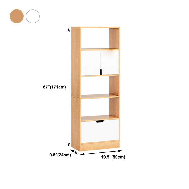 Modern Style Bookshelf Engineer Wood Bookcase for Study Room