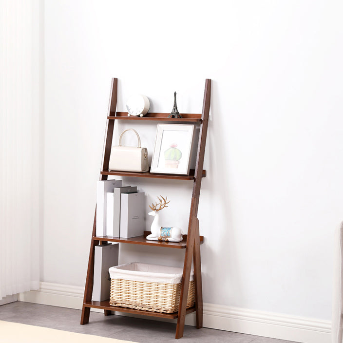 Modern Style Bookshelf Wood Open Back Bookcase for Home Office