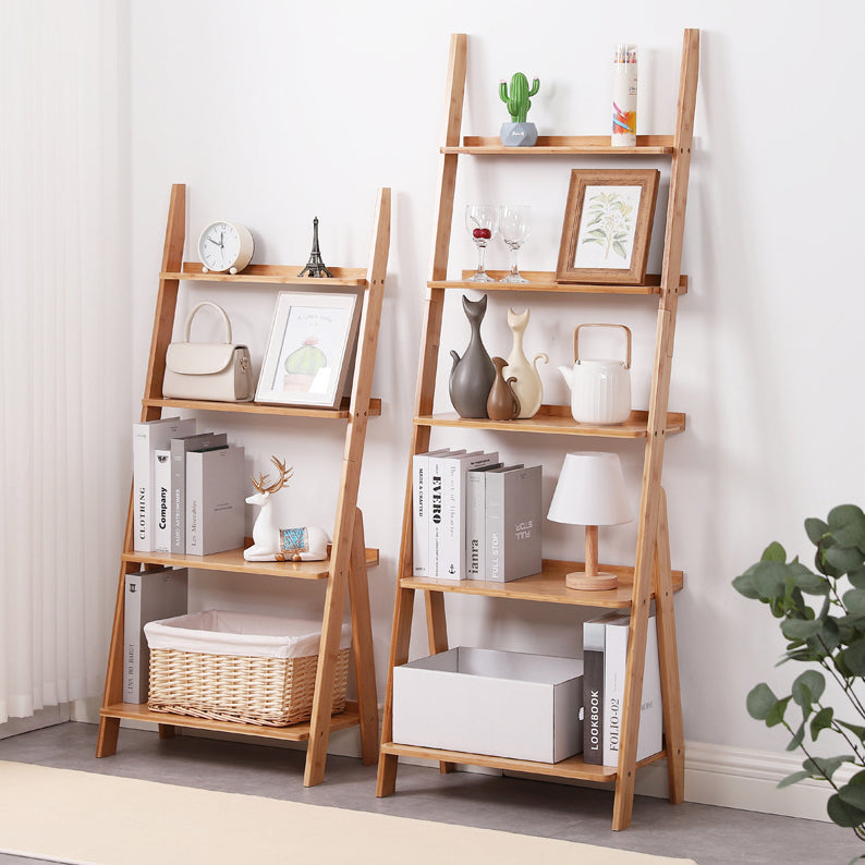 Modern Style Bookshelf Wood Open Back Bookcase for Home Office