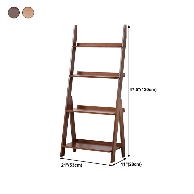 Modern Style Bookshelf Wood Open Back Bookcase for Home Office