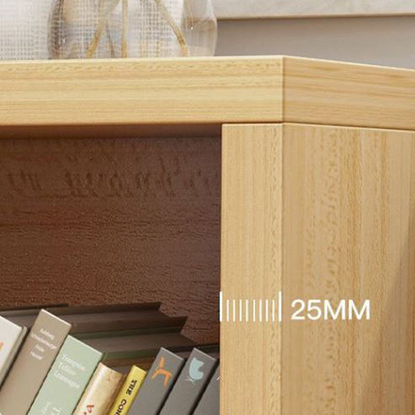 11.81"W Bookshelf Scandinavian Style Closed Back Bookcase for Home and Office