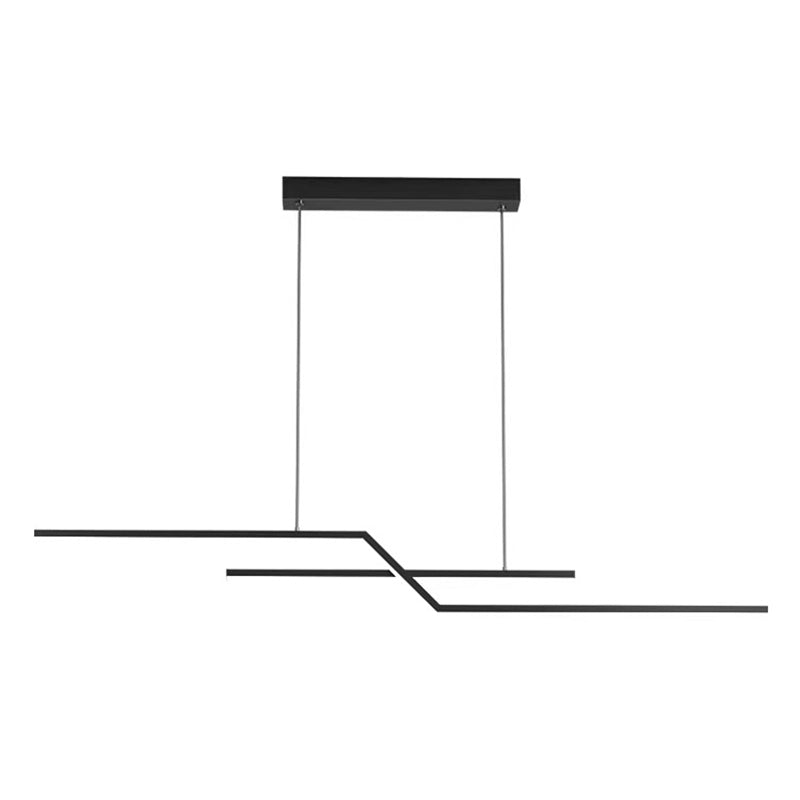 Dining Room Island Chandelier Light Metal LED Minimalist Hanging Chandelier