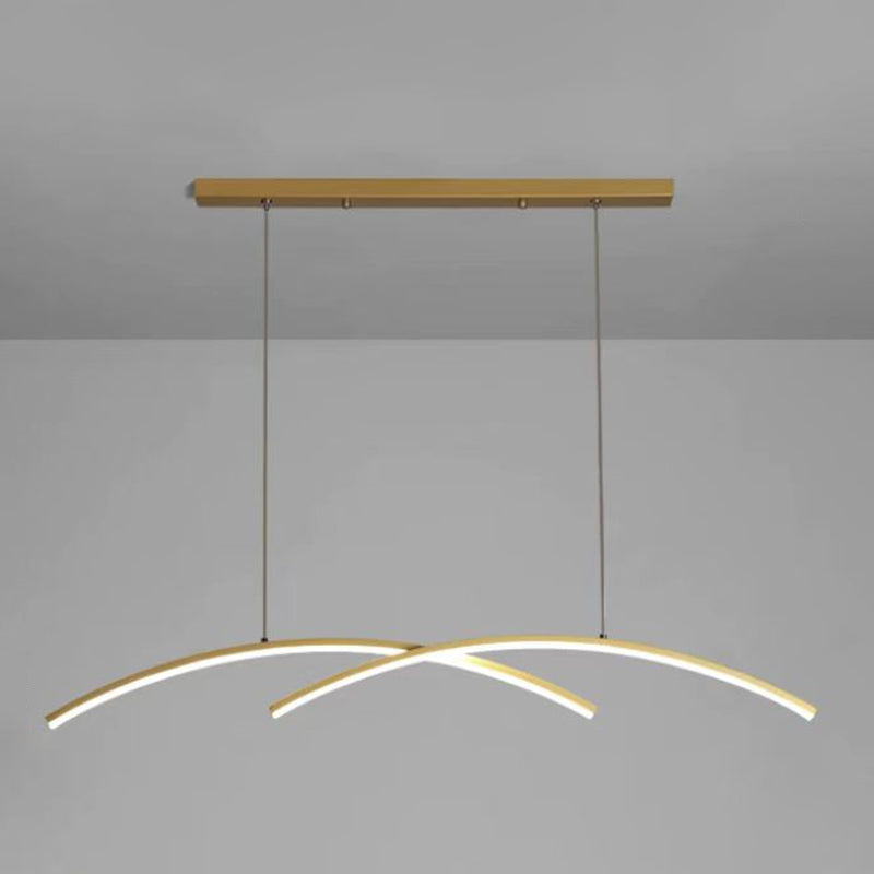 Dining Room Island Chandelier Light Metal LED Minimalist Hanging Chandelier