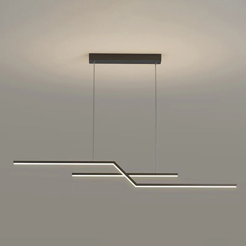 Dining Room Island Chandelier Light Metal LED Minimalist Hanging Chandelier