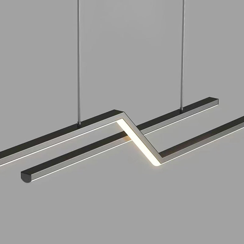 Dining Room Island Chandelier Light Metal LED Minimalist Hanging Chandelier