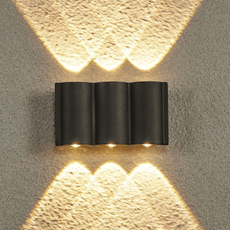 Geometric Wall Mounted Lamps Modern Style Metal Multi Lights Wall Light Sconces in Black