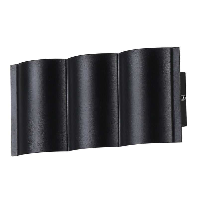 Geometric Wall Mounted Lamps Modern Style Metal Multi Lights Wall Light Sconces in Black