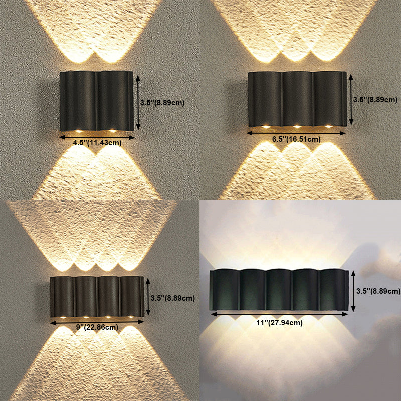 Geometric Wall Mounted Lamps Modern Style Metal Multi Lights Wall Light Sconces in Black