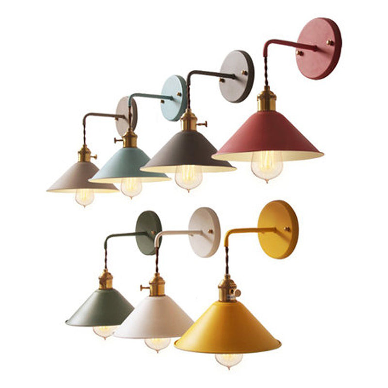 Flare Wall Mounted Lamps Modern Style Metal 1 Light Wall Light Sconces