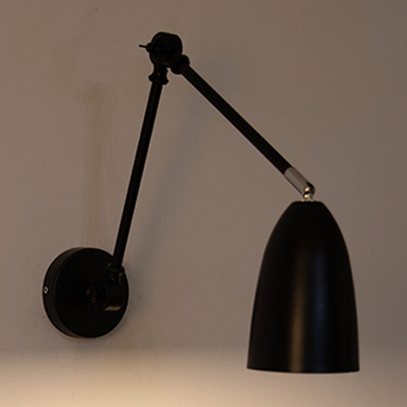 Metal Shade Wall Light Nordic Single Light Adjustable Wall Sconce for Living Room