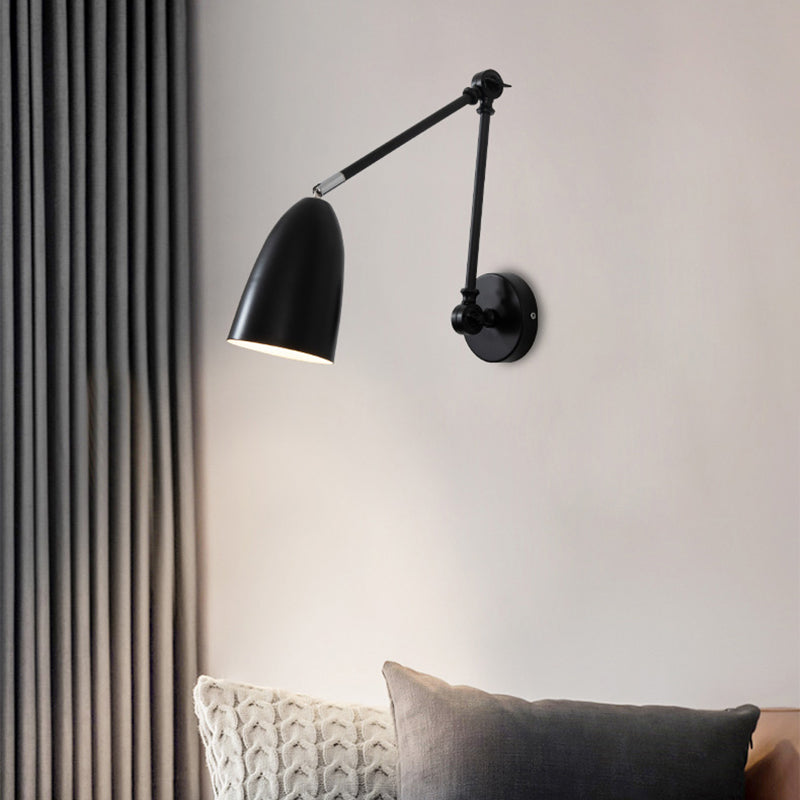 Metal Shade Wall Light Nordic Single Light Adjustable Wall Sconce for Living Room