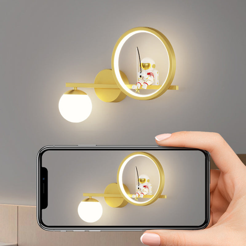Contemporary Astronaut Wall Light Household Wall Lighting Fixture for Living Room
