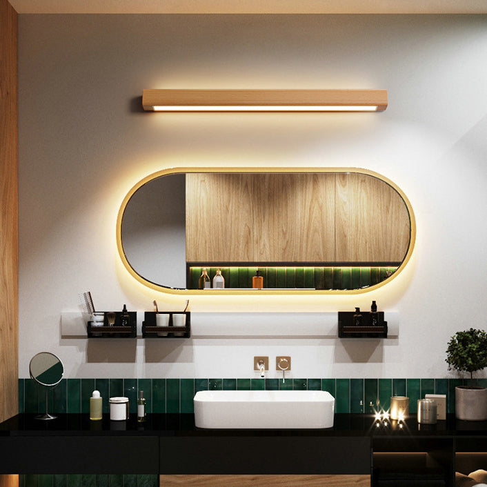 Modern Creative Wall Light Wood Bedside Wall Sconce Light for Living Room