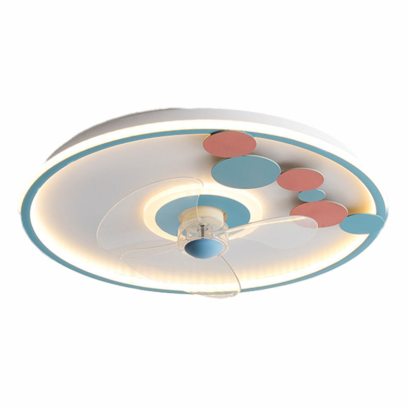 2 Light Ceiling Fan Light Modern Style Metal Ceiling Fan Light for Living Room