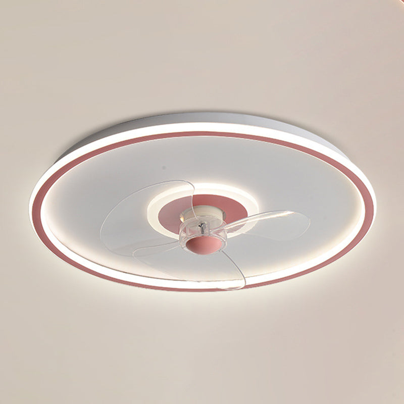 2 Light Ceiling Fan Light Modern Style Metal Ceiling Fan Light for Living Room