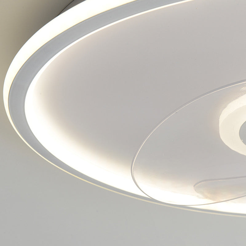 2 Light Ceiling Fan Light Modern Style Metal Ceiling Fan Light for Living Room