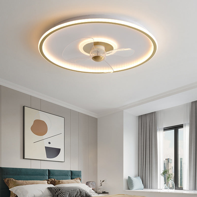 2 Light Ceiling Fan Light Modern Style Metal Ceiling Fan Light for Living Room