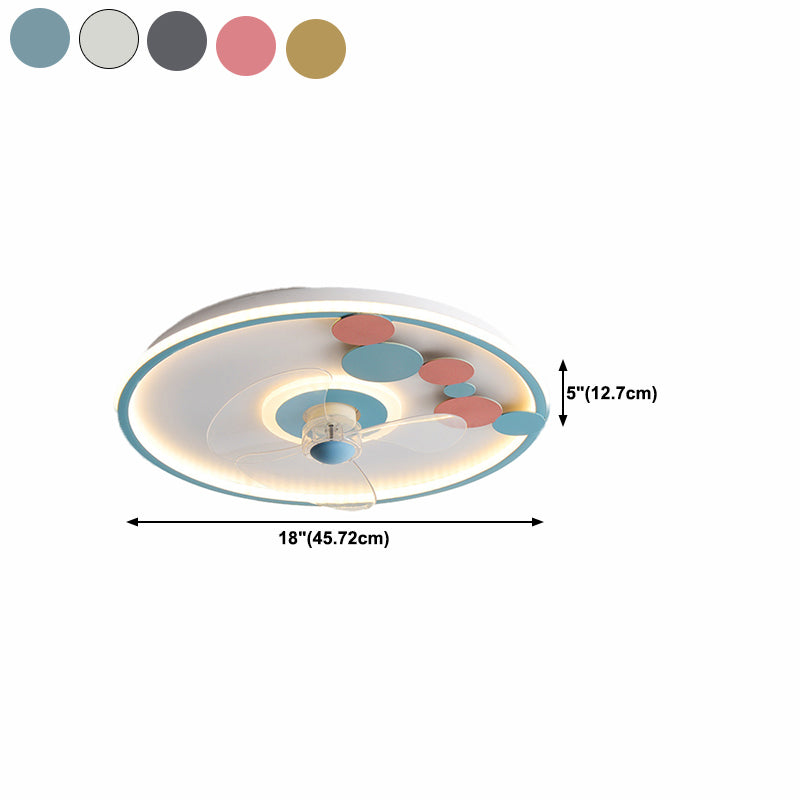 2 Light Ceiling Fan Light Modern Style Metal Ceiling Fan Light for Living Room