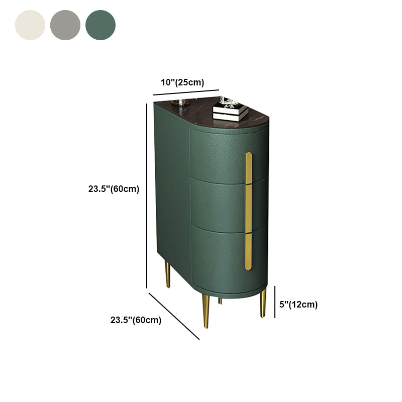 9.8" W X 23.6" H Modern Side Table with Four Gold Metal Legs