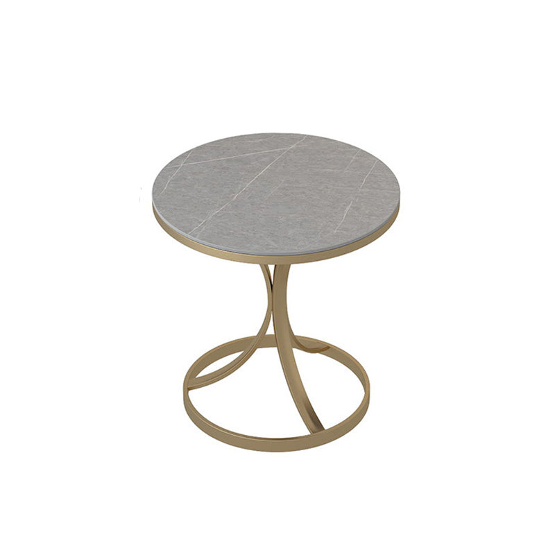 22" Tall Contemporary Round Side End Table Metal Pedestal Side Table