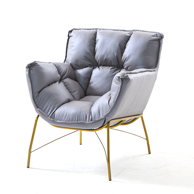 Faux Leather Arm Chair 28.3"L x 28.3"W x 33.8"H Arms Included Chair for Bedroom