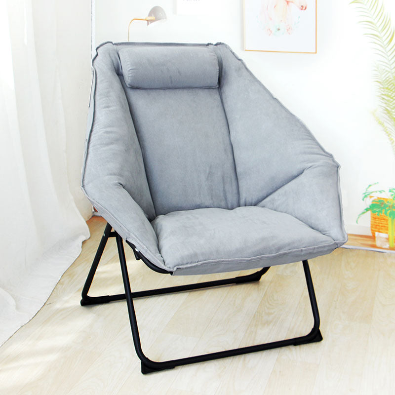 Velvet Accent Room Chair Foldable Lounge Chair for Apartment