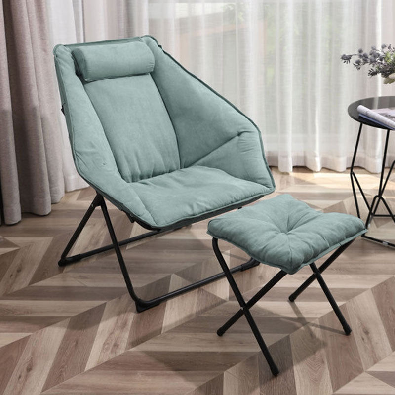 Velvet Accent Room Chair Foldable Lounge Chair for Apartment