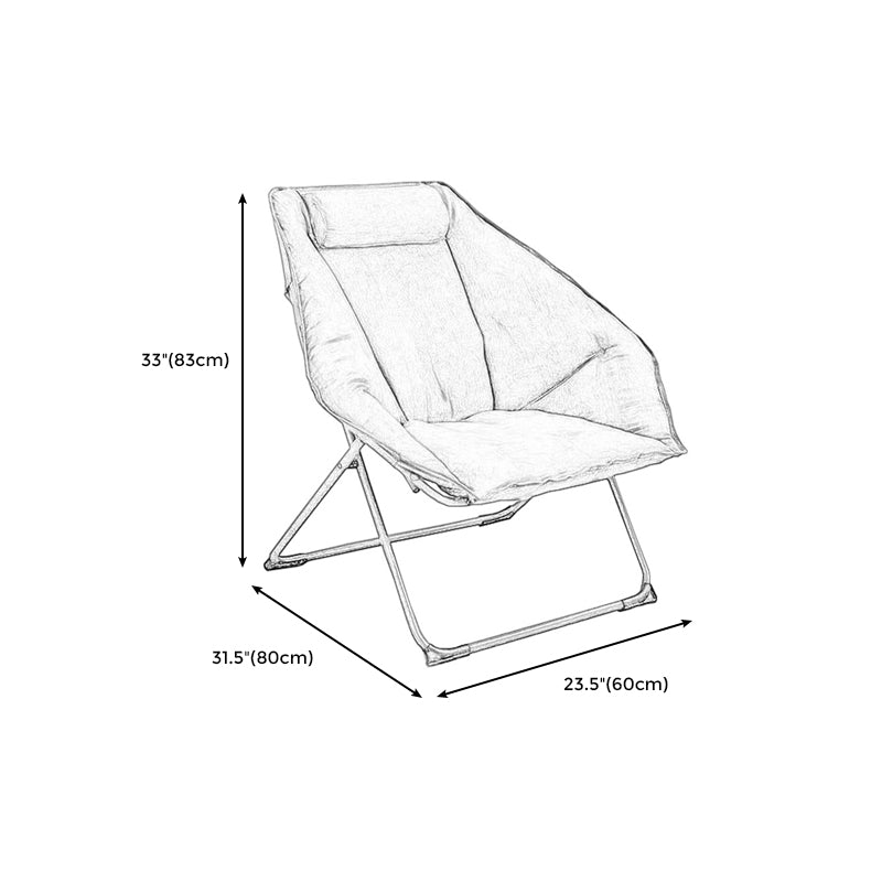 Velvet Accent Room Chair Foldable Lounge Chair for Apartment