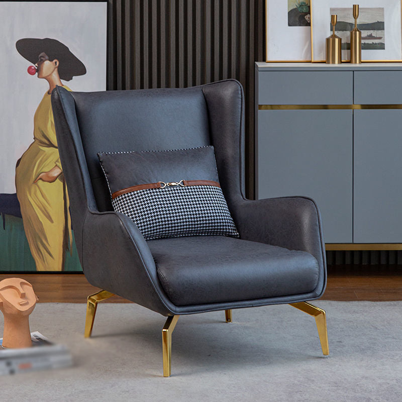 30.31"Wide Wingback Chair with Pillow Back and Basic Four Legs