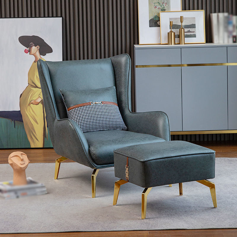 30.31"Wide Wingback Chair with Pillow Back and Basic Four Legs