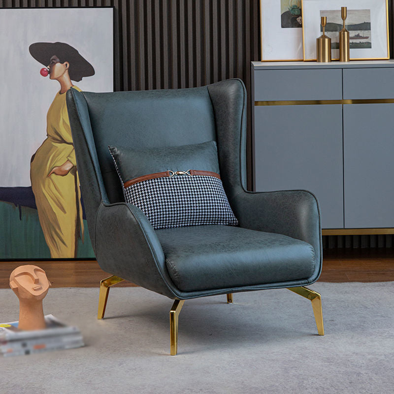 30.31"Wide Wingback Chair with Pillow Back and Basic Four Legs