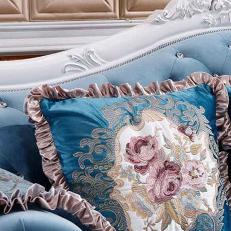 Traditional Standard Flared Arm Settee Couch for Three People
