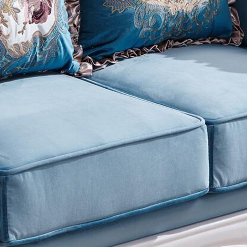 Traditional Standard Flared Arm Settee Couch for Three People
