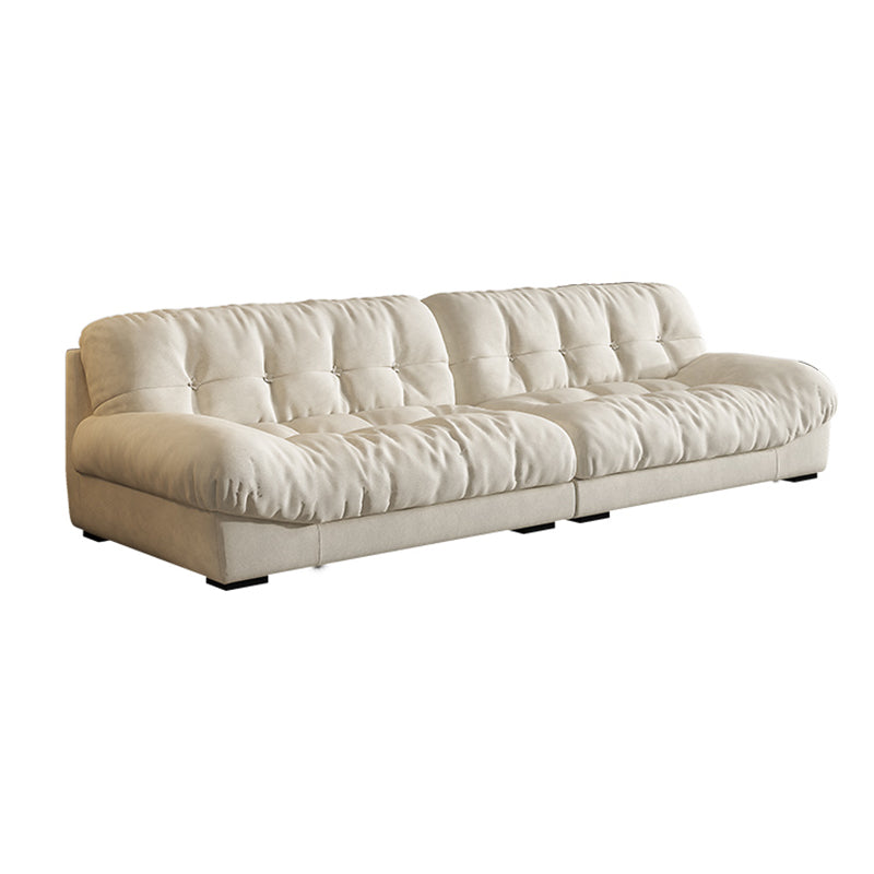 Transitional Modern Biscuit Back Standard Sofa 31.5"High Armless Sofa,Beige
