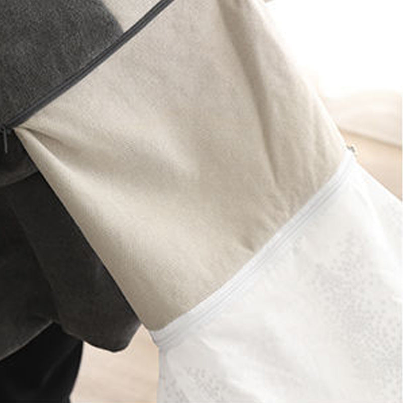 29.53H Solid Color Cotton Blend Recessed Arm Slipcovered Sofa for Apartment