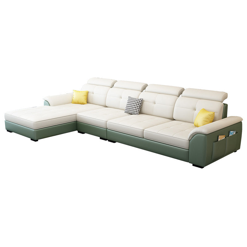 Nordic Style Sofa Bed Latex/sponge Seat Filling Imitation Leather Sofa