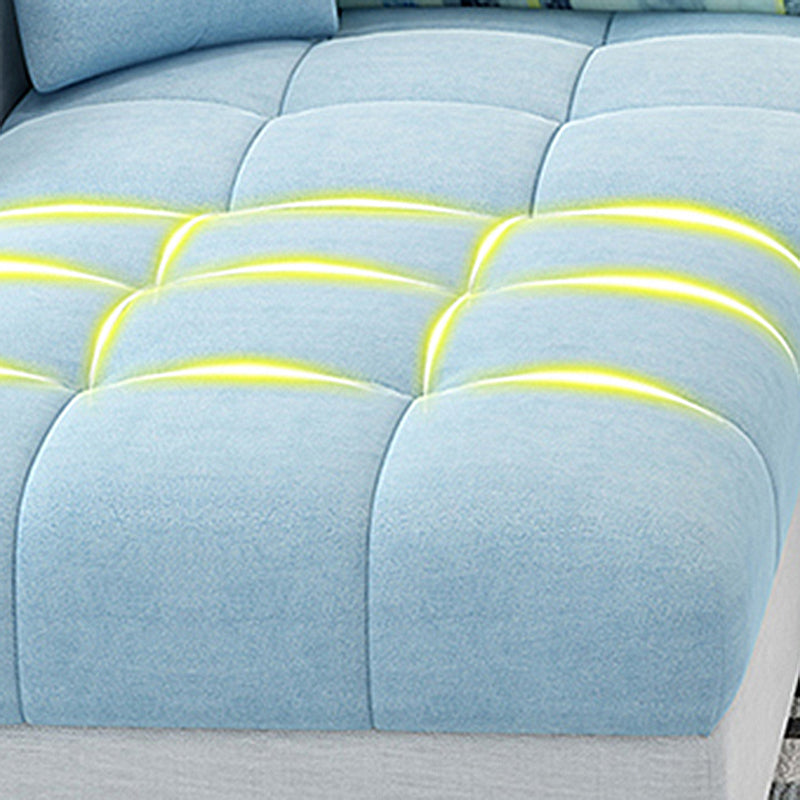 106.3" W √ó 57.09" D √ó 35.43" H Sloped Arms Sectional with Storage and Slipcovered