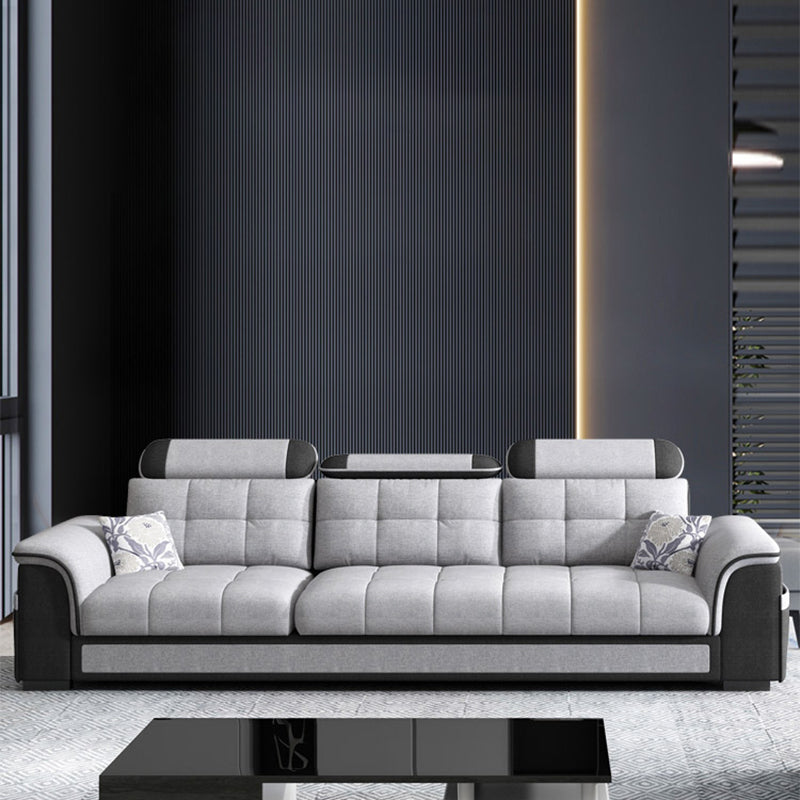 Light-grey Pillow Top Arm Modern Sofa/Sectional with Removable Cushions for Apartment