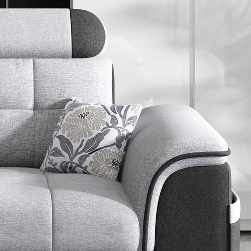 Light-grey Pillow Top Arm Modern Sofa/Sectional with Removable Cushions for Apartment