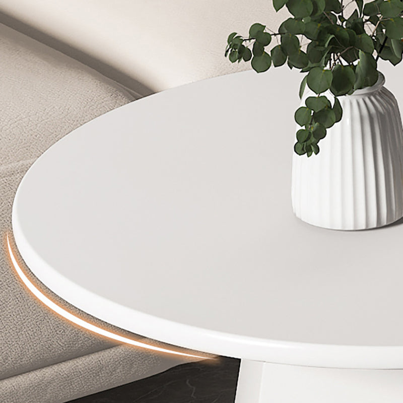 Pedestal Coffee Table Modern Black/White Cocktail Table for Room