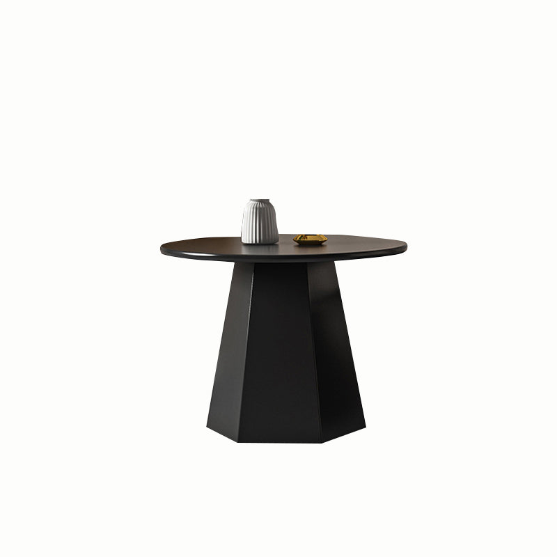 Pedestal Coffee Table Modern Black/White Cocktail Table for Room