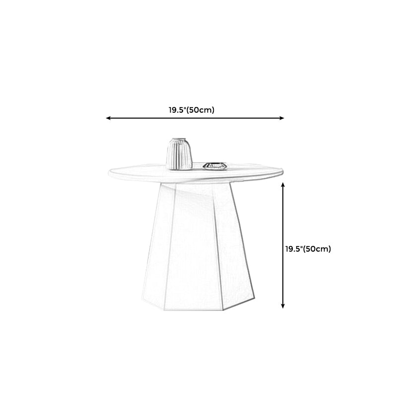 Pedestal Coffee Table Modern Black/White Cocktail Table for Room