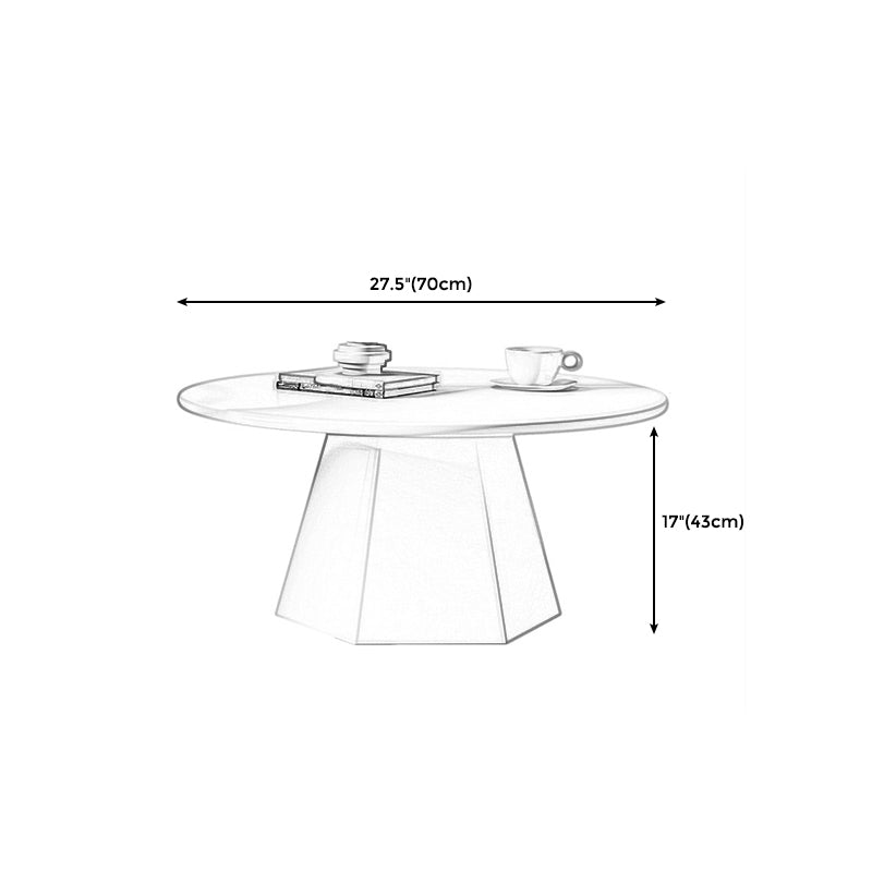 Pedestal Coffee Table Modern Black/White Cocktail Table for Room