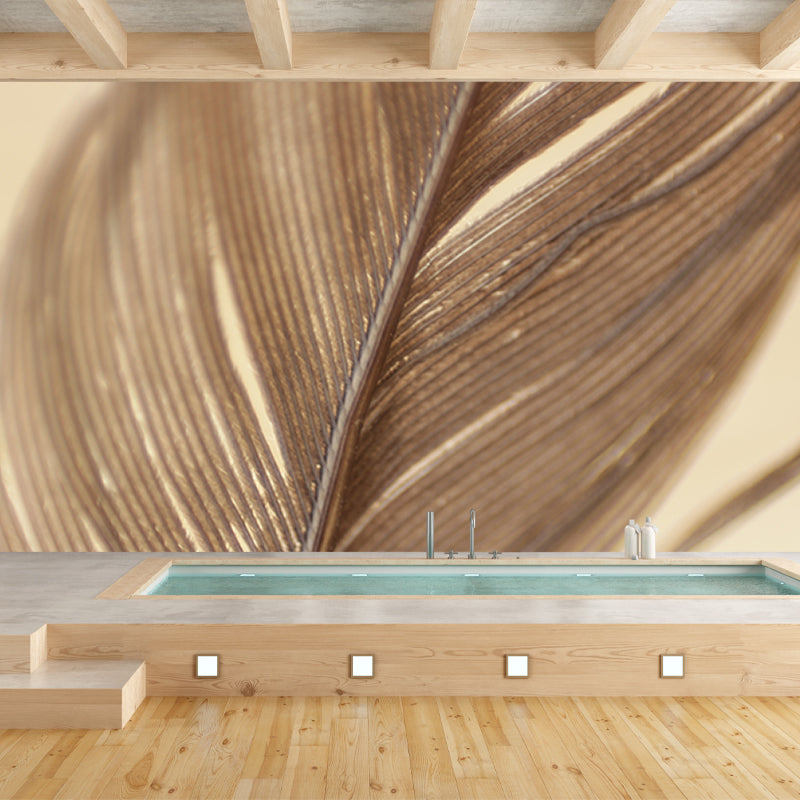 Eco-friendly Feather Photography Wall Mural Living Room Wallpaper