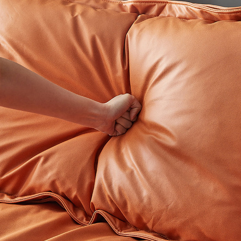 Fabric Pillow Top Arm Sectional Sofa 25.6"High Removable Cushions Sofa with Slipcover