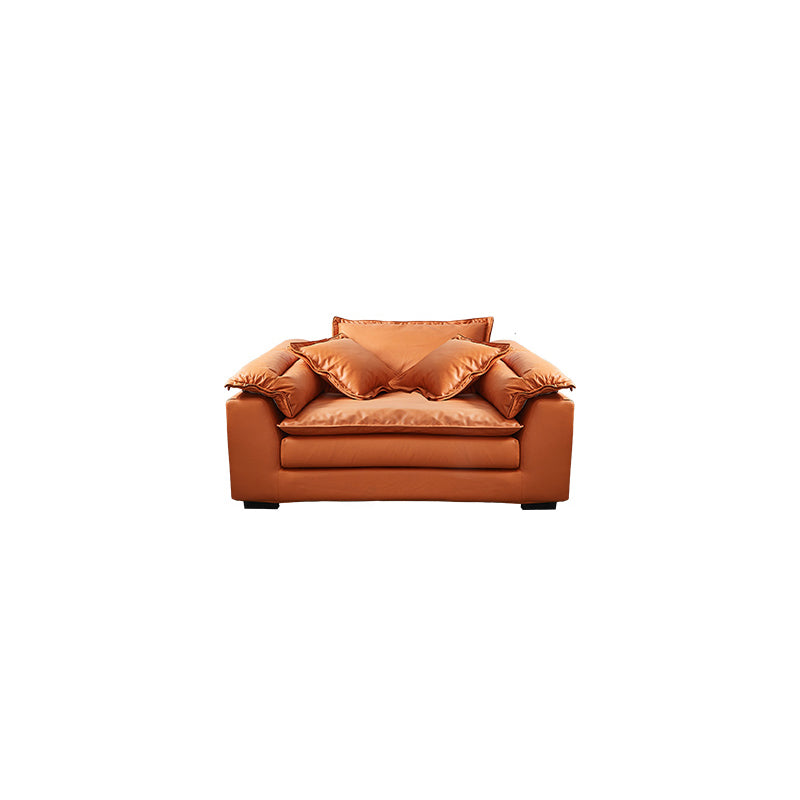 Fabric Pillow Top Arm Sectional Sofa 25.6"High Removable Cushions Sofa with Slipcover