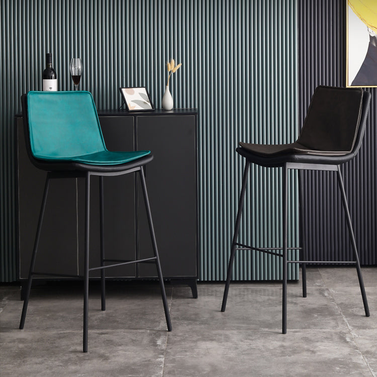 Contemporary Style Bar Stool PU Leather Counter Bar Stool with Metal Legs